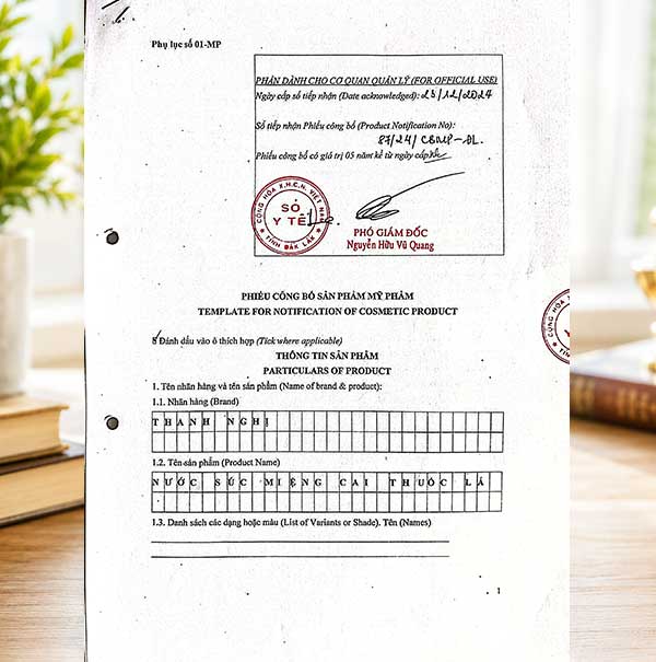 Giấy chứng nhận công bố sản phẩm